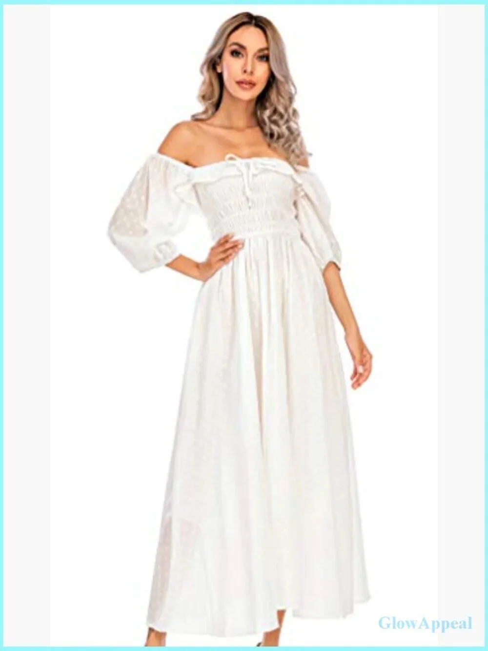 Summer Cotton Backless Midi Dress with Ruffles A-Line Flowy Casual